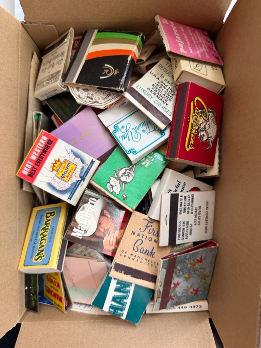 Assorted Vintage Matchbooks Box